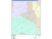 Sugar Land Wall Map Color Cast Style 2022